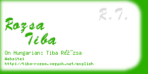 rozsa tiba business card